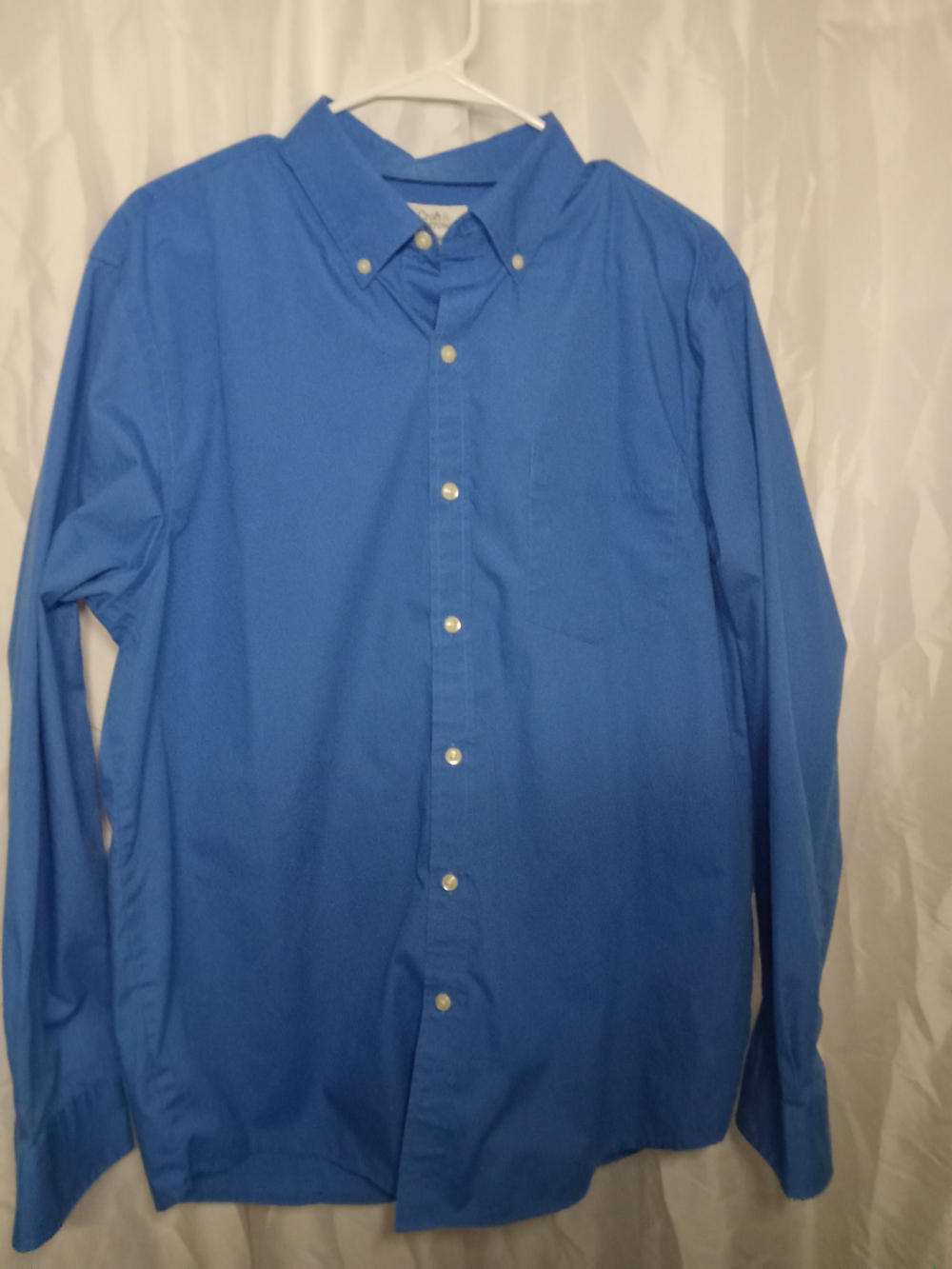 croft & barrow Solid Blue Long-Sleeve Button-Down Shirt